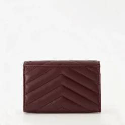Clutch<Saint Laurent Bordeaux Læderpung Cassandre Model Rød