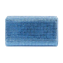 Clutch^Amina Muaddi Borsa Blå