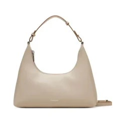 Skuldertasker<Calvin Klein Borsa a Mano Piccola in Pelle Sintetica Beige