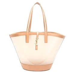 Indkøbstasker<Saint Laurent Borse Tote Beige