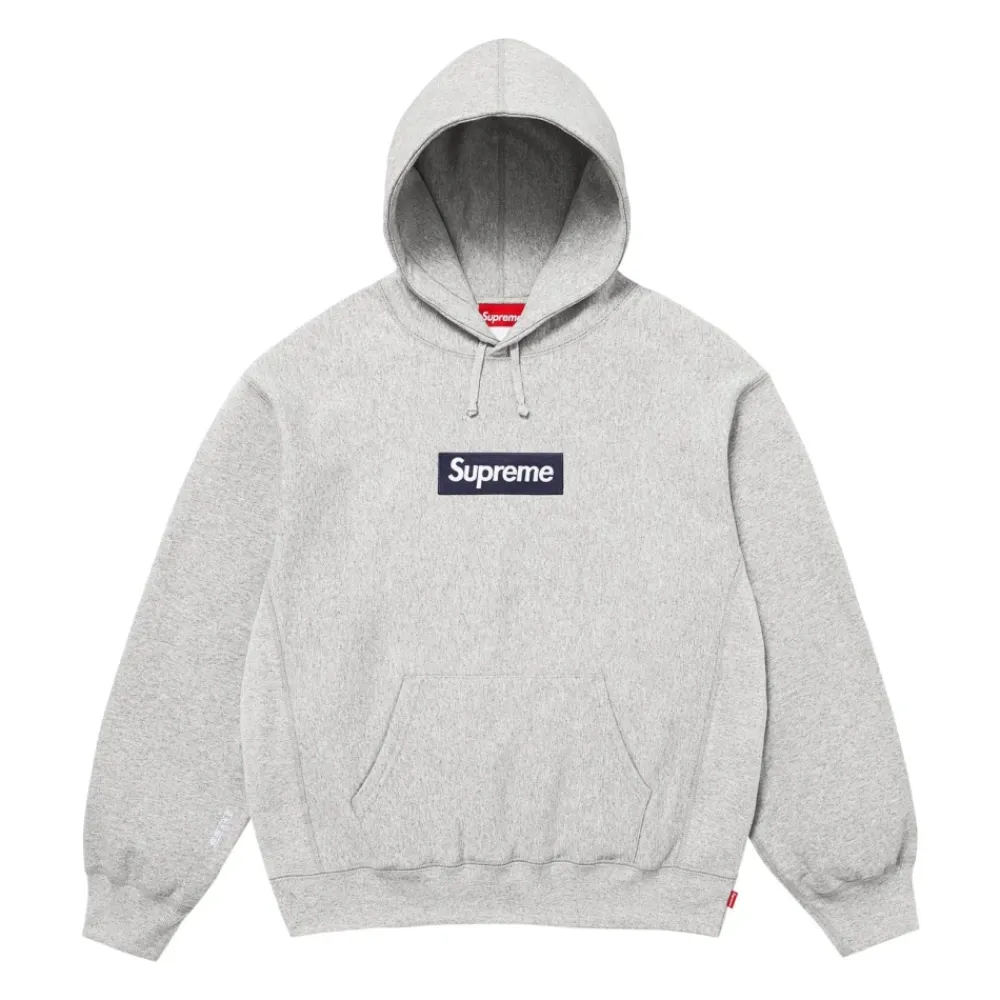 Trøjer^Supreme Box Logo Hooded Sweatshirt Grå