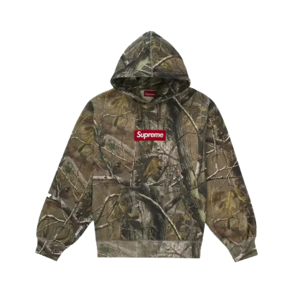 Trøjer|Sweatshirts^Supreme Box Logo Hooded Sweatshirt Realtree AP Camo (2025) Multifarvet