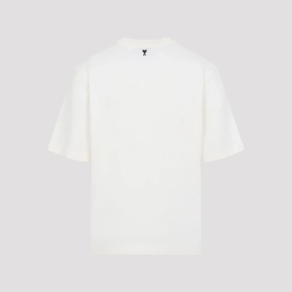 T-Shirts^Ami Paris Boxy Fit Kortærmet T-Shirt Beige