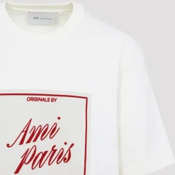 T-Shirts^Ami Paris Boxy Fit Kortærmet T-Shirt Beige