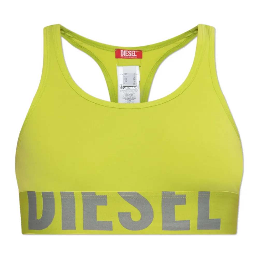 T-Shirts & Toppe^Diesel Bra UFSB-COTTON-RACE-BRALETTE Gul