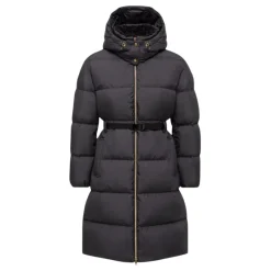 Frakker<Moncler Briant Hætte Lang Dunjakke Sort