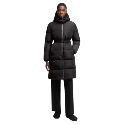 Frakker<Moncler Briant Hætte Lang Dunjakke Sort
