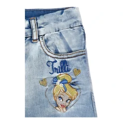 Underdele<Monnalisa Broderede denimshorts Blå