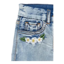 Underdele<Monnalisa Broderede denimshorts Blå