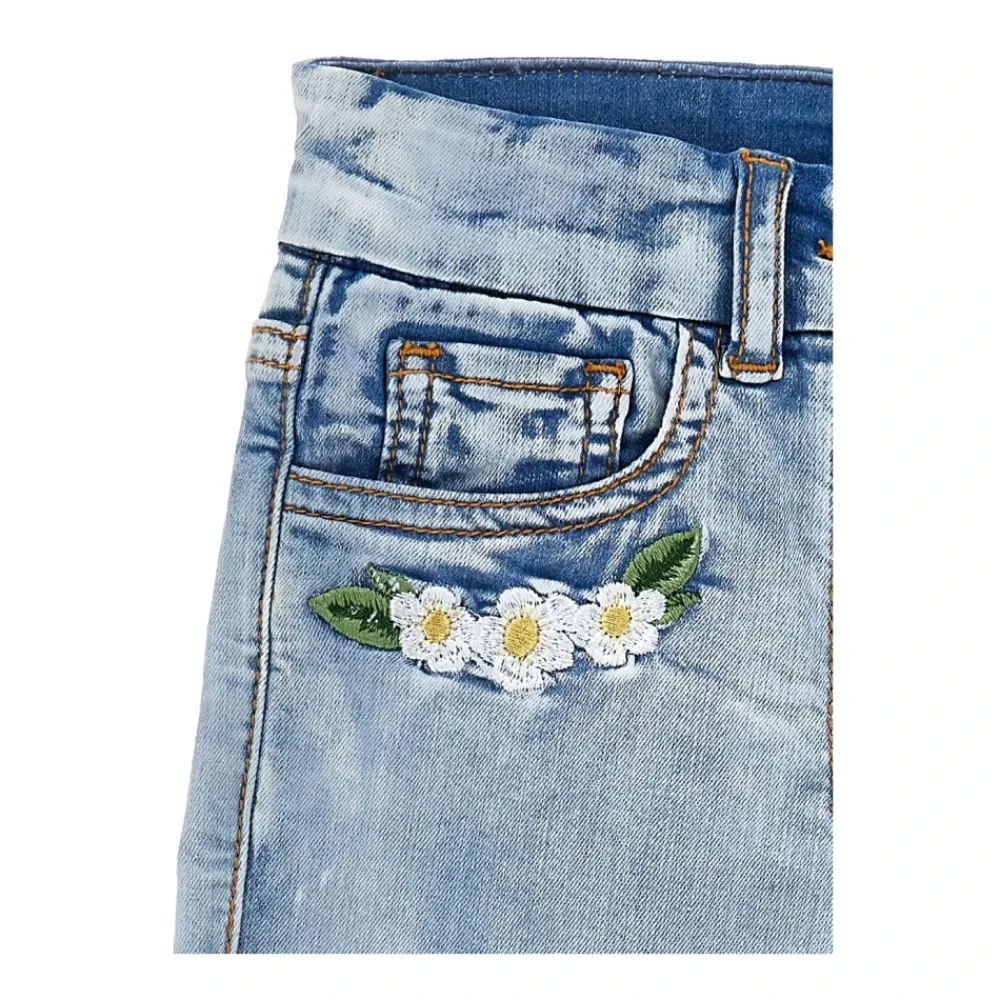 Underdele<Monnalisa Broderede denimshorts Blå