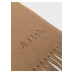 Halstørklæder Og Tørklæder^A.P.C. Broderet Ambroise Frynset Tørklæde Beige