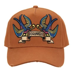 Huer & Kasketter<Dsquared2 Broderet baseballkasket med spænde Orange