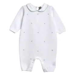 Bodystocking & Sæt^Little Bear Broderet Bomulds Kjole Hvid