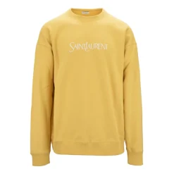 Trøjer|Sweatshirts^Saint Laurent Broderet bomuldssweatshirt Gul