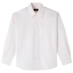 Bluser & Skjorter<A.P.C. Broderet Boyfriend Skjorte Hvid