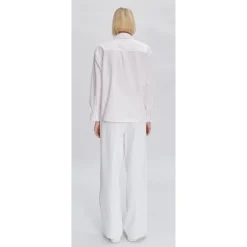 Bluser & Skjorter<A.P.C. Broderet Boyfriend Skjorte Hvid