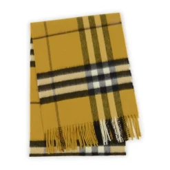 Halstørklæder Og Tørklæder<Burberry Broderet Cashmere Tørklæde Gul