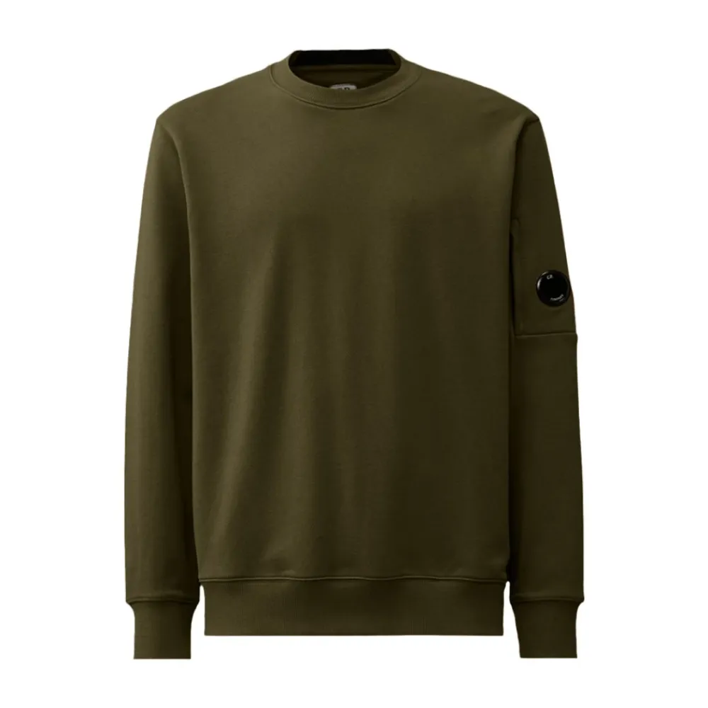 Sweatshirts^C.P. Company Broderet Crewneck Sweatshirt Grøn