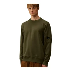 Sweatshirts^C.P. Company Broderet Crewneck Sweatshirt Grøn