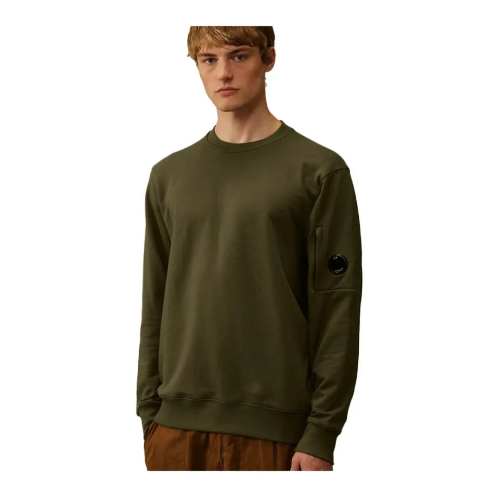 Sweatshirts^C.P. Company Broderet Crewneck Sweatshirt Grøn
