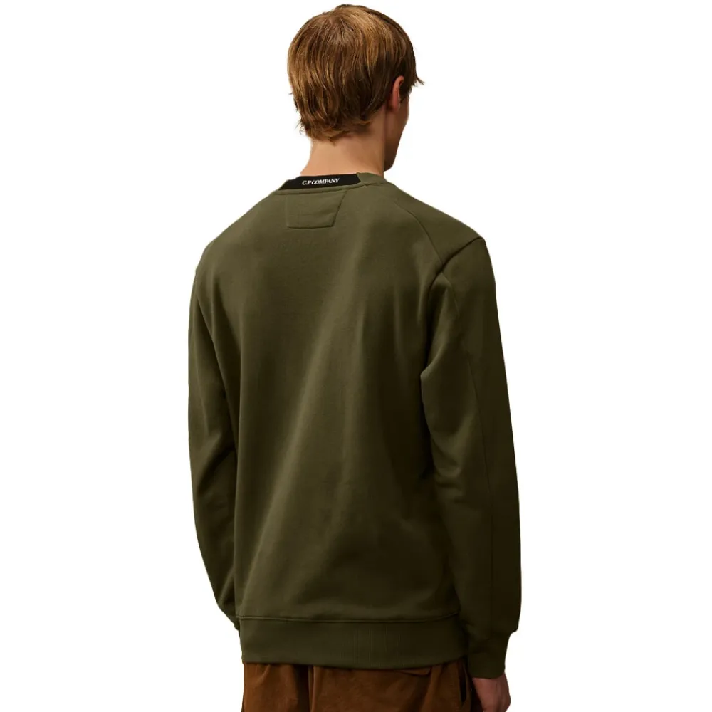Sweatshirts^C.P. Company Broderet Crewneck Sweatshirt Grøn