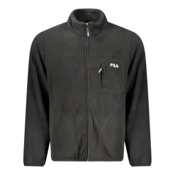 Fleece<Fila Broderet Fleecejakke med Logo Sort