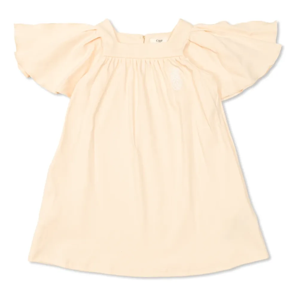 Kjoler & Nederdele<Chloé Broderet Kjole i Bomuld Pink