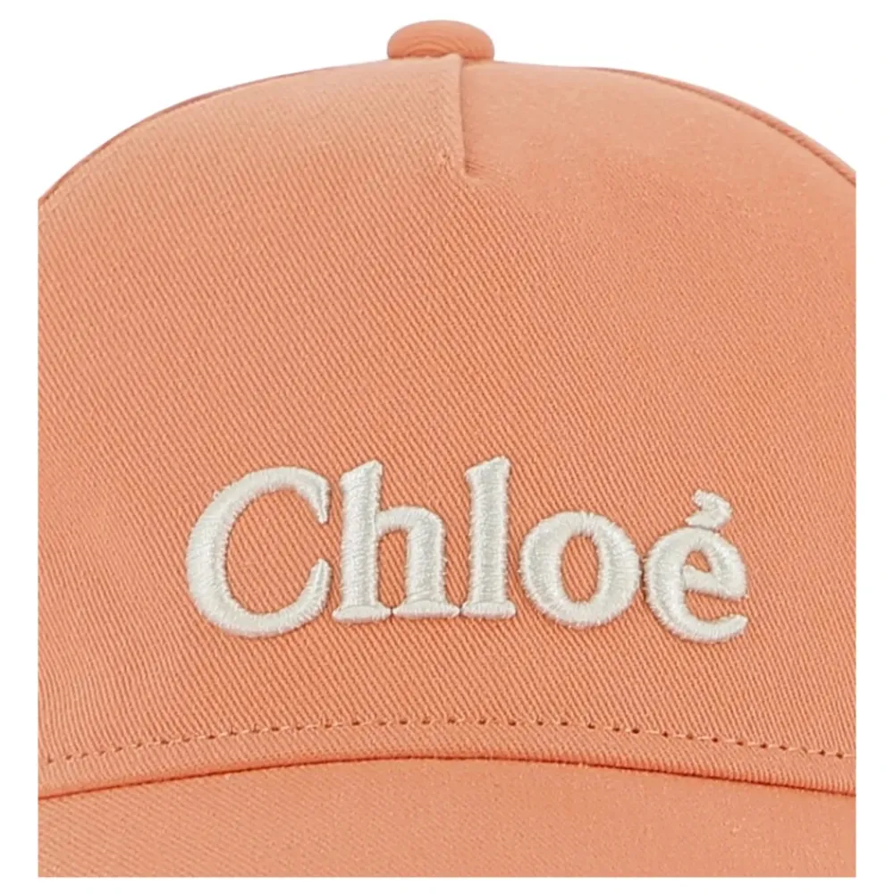 Huer, Kasketter & Hatte<Chloé Broderet Logo Cap Orange