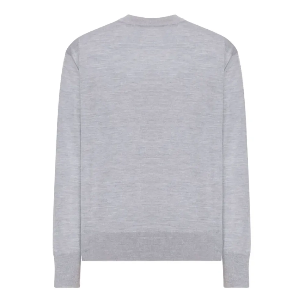 Sweatshirts<Ami Paris Broderet Logo Sweaters Grå