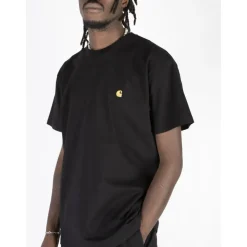 T-Shirts<Carhartt Wip Broderet Logo T-shirt Sort