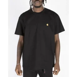 T-Shirts<Carhartt Wip Broderet Logo T-shirt Sort