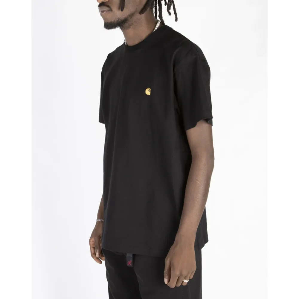 T-Shirts<Carhartt Wip Broderet Logo T-shirt Sort