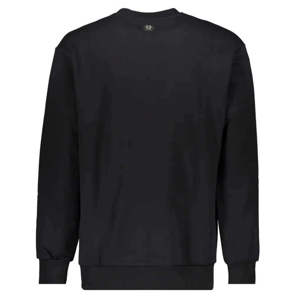 Sweatshirts^Philipp Plein Broderet Sweatshirt med Print Sort
