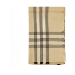 Halstørklæder Og Tørklæder|Tørklæder^Burberry Broderet uldblandingstørklæde Beige