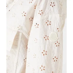 Jakker<Moncler Broderie Anglaise Cape Jakke Hvid