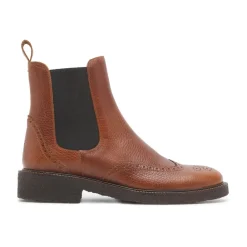 Chelsea Boots^Angulus Brogue Chelsea Støvle - Cognac/ Brun