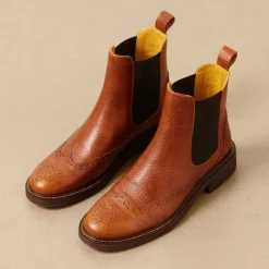 Chelsea Boots^Angulus Brogue Chelsea Støvle - Cognac/ Brun