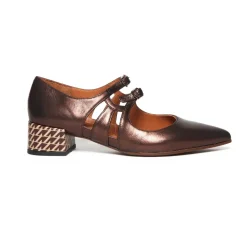 Pumps|Stiletter<Chie Mihara Bronze Læder Jersey Sko Brun