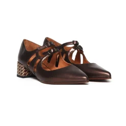 Pumps|Stiletter<Chie Mihara Bronze Læder Jersey Sko Brun