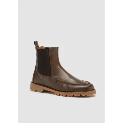 Chelsea Boots<Elia Maurizi Chelsea Boot i Kalveskind Brun