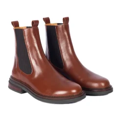 Støvler|Chelsea Boots^Angulus Chelsea Støvle med Elastik Brun