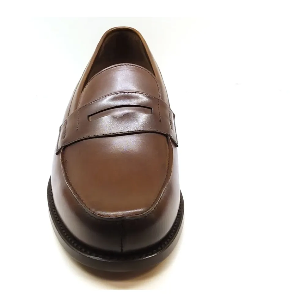 Loafers^Berwick Kalveskind Loafer med Penny Strap Brun