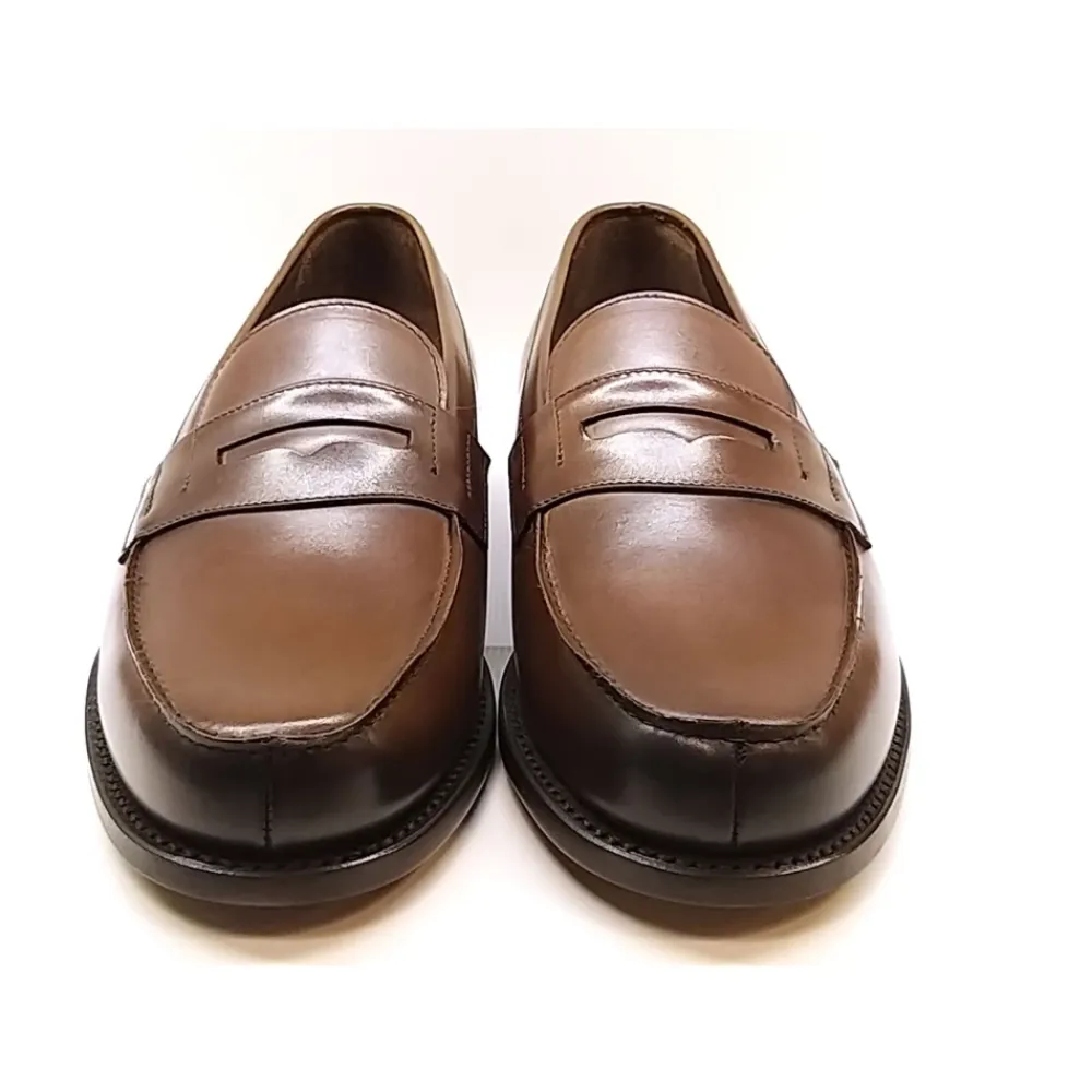 Loafers^Berwick Kalveskind Loafer med Penny Strap Brun