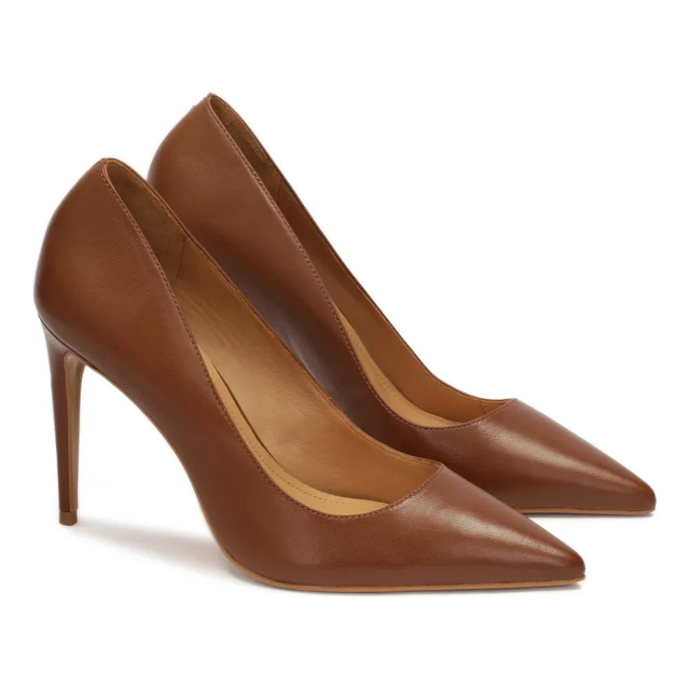 Pumps^Kazar klassiske pumps med spidse tæer Brun