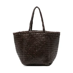 Indkøbstasker<Dragon Diffusion Læder Basket Weave Håndtaske Brun