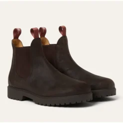Chelsea Boots^Loro Piana Læder Chelsea Støvler med Kummel-Farvet Sløjfe Brun