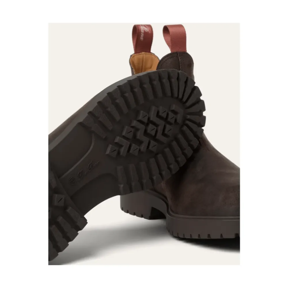 Chelsea Boots^Loro Piana Læder Chelsea Støvler med Kummel-Farvet Sløjfe Brun