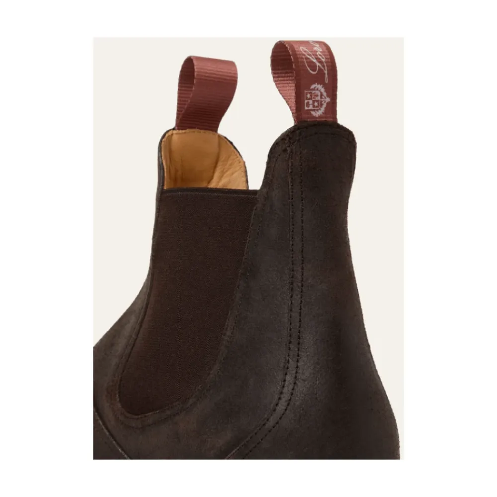 Chelsea Boots^Loro Piana Læder Chelsea Støvler med Kummel-Farvet Sløjfe Brun