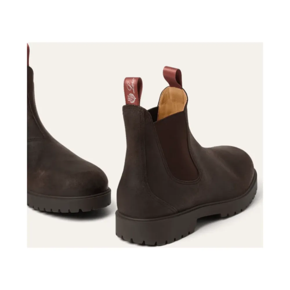 Chelsea Boots^Loro Piana Læder Chelsea Støvler med Kummel-Farvet Sløjfe Brun