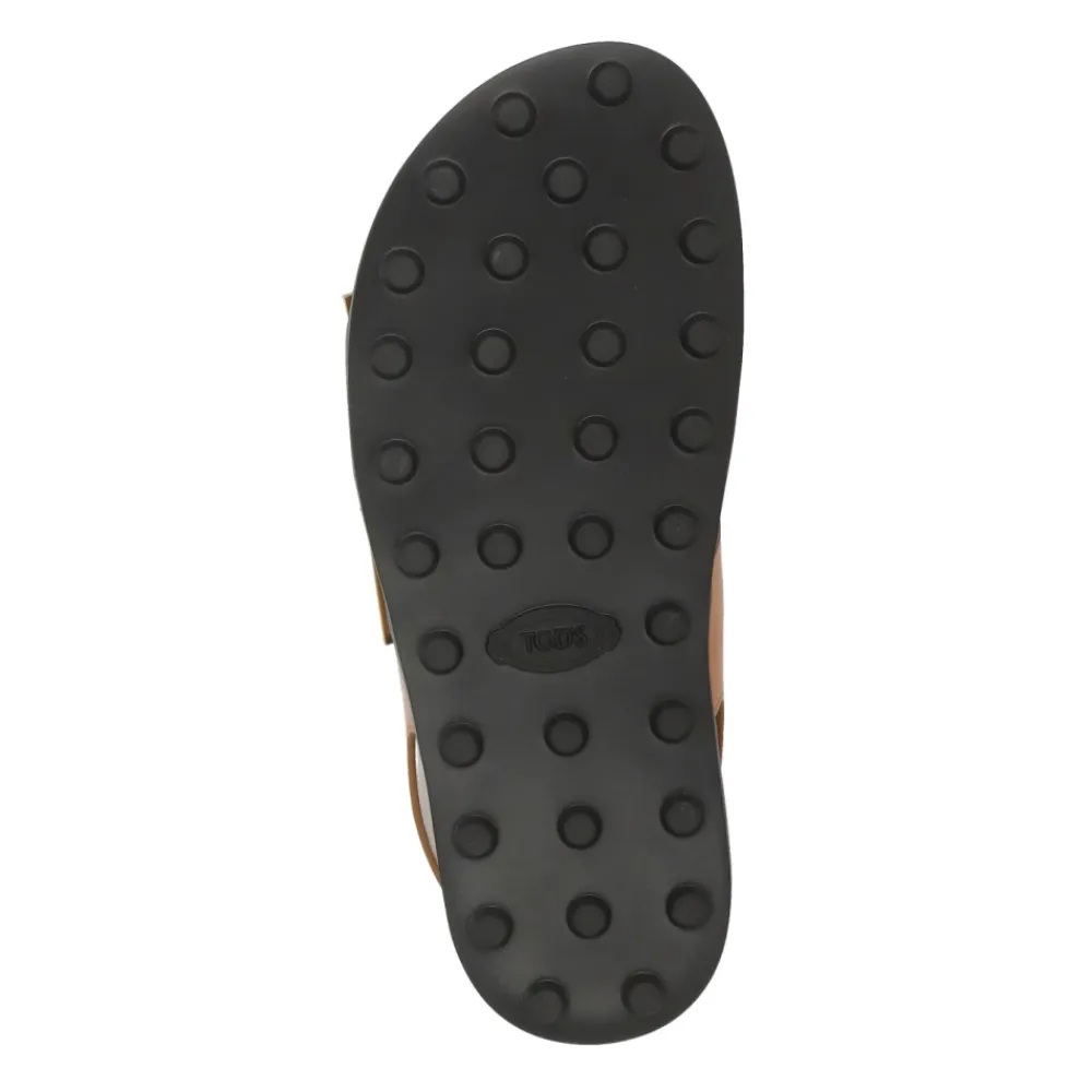 Sandaler<Tod's Læder Sandaler med Velcrolukning Brun